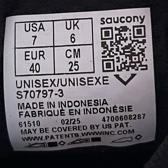 Saucony NXT Grid Women’s Size 8.5 Mens 7 Black Running Shoes S70797-3 Unisex NEW - Picture 9 of 9